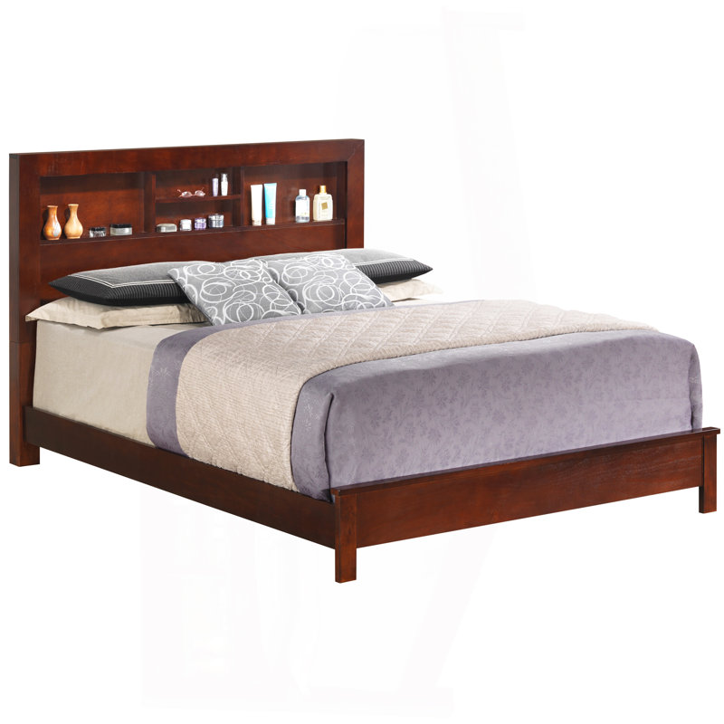 Elegant Cherry Transitional Queen Bed