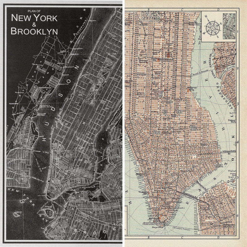 Paravent New York City Map, New York City