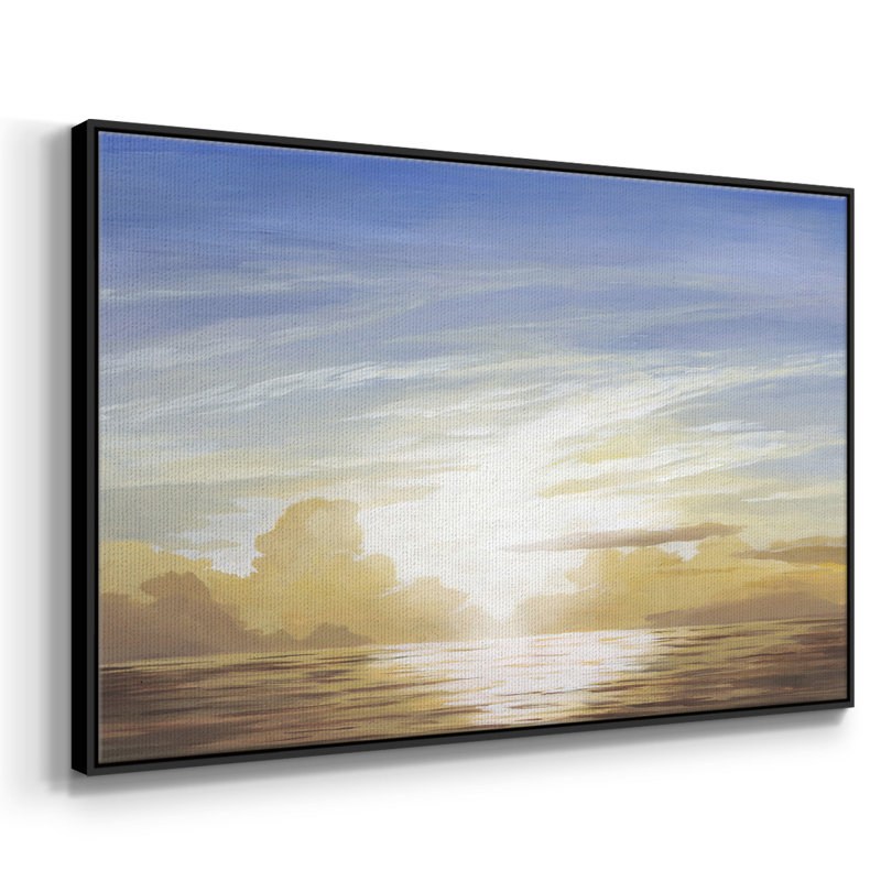 " Luminous Waters III ", Black Framed, 17" H x 25" W x 2" D