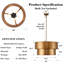  Lustres cylindriques à 2 niveaux, luminaires suspendus industriels réglables à 6 lumières avec chaîne-568883905-568883906