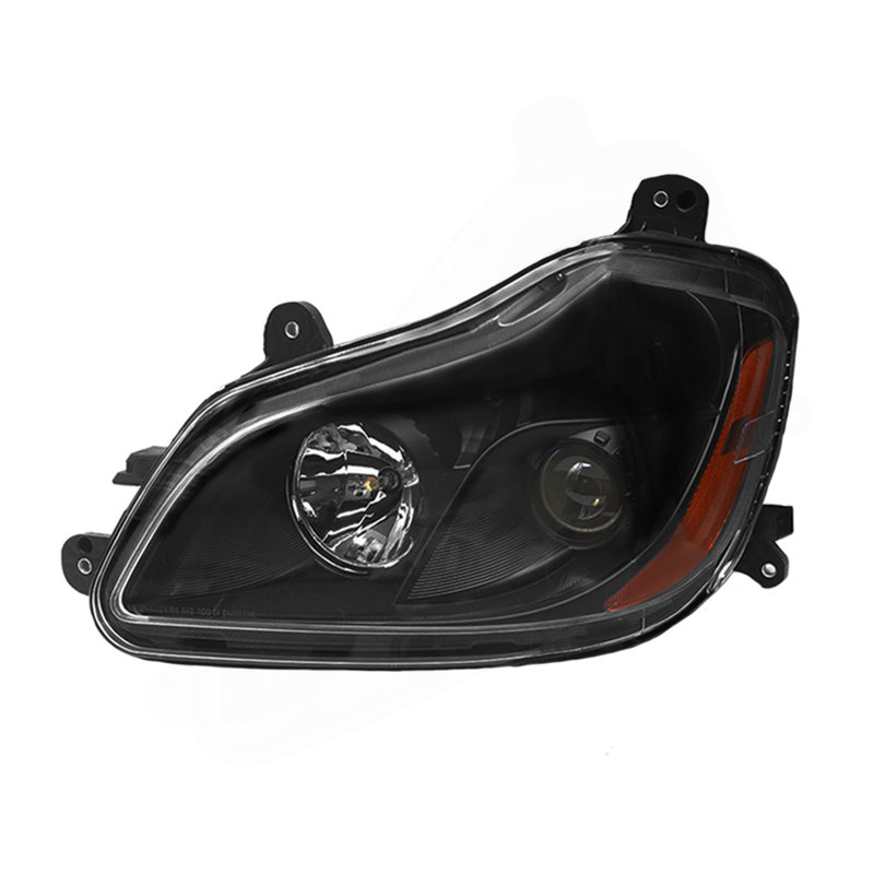 Phares noirs compatibles avec les ampoules incluses Kenworth T680 2013-2021 côté conducteur