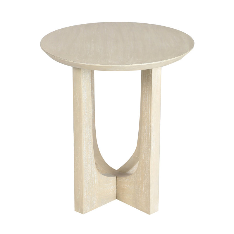 Beige Mango Wood Reverse Arch Side Table