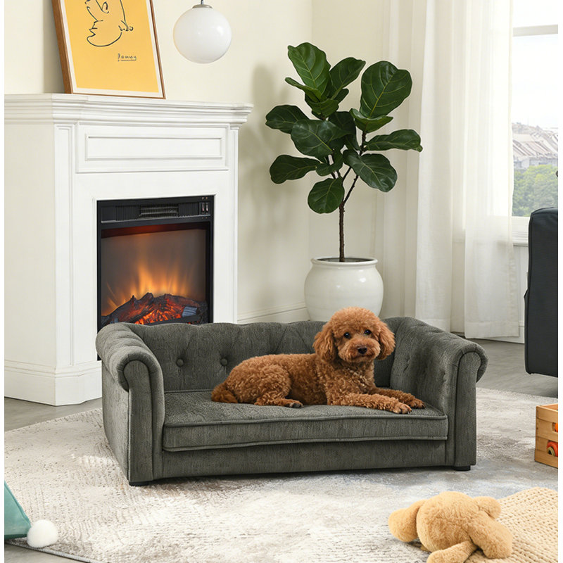 Canapé-lit pour chien durable, Gris foncé