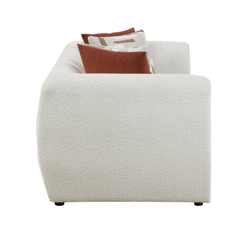 Causeuse modulaire en chenille beige Franz