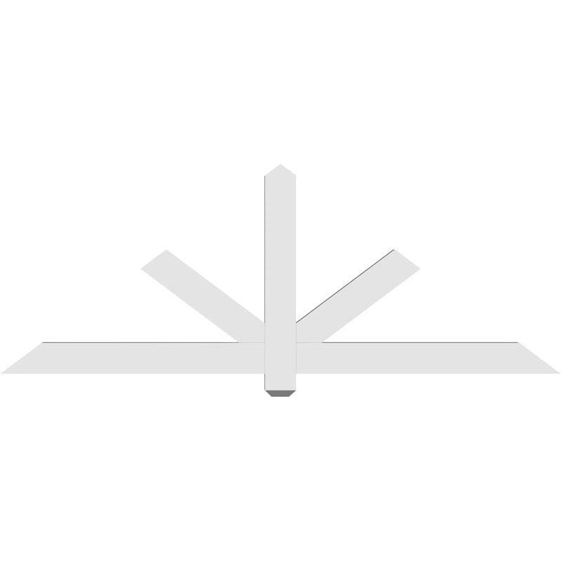 Support de pignon en PVC de qualité architecturale Kennewick, H 27 po x l 72 po (pas 9/12), P 2 po x F 4 po
