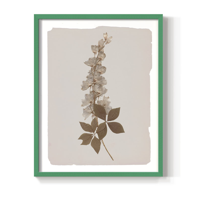 Reproduction encadrée monochrome en bois massif III, H 21 po x l 17 po, Vert