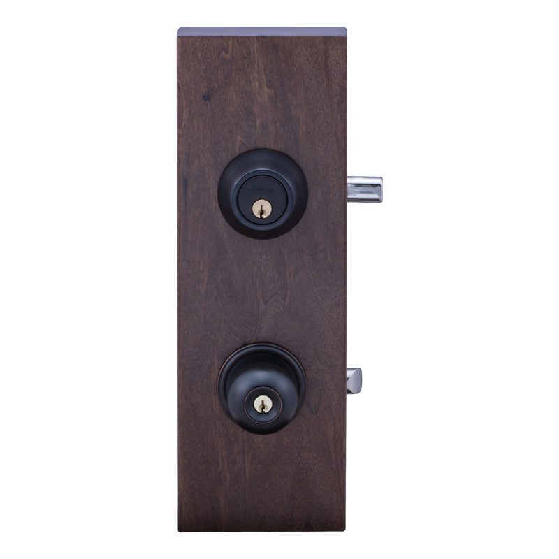 Ensemble de bouton d’entrée complet avec verrou, Bronze toscan