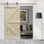 84'' Solid Wood Paneled Unfinished without Installation Hardware Kit Barn Door
