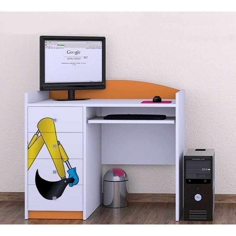 Isabeau 100cm Computer Desk, Orange