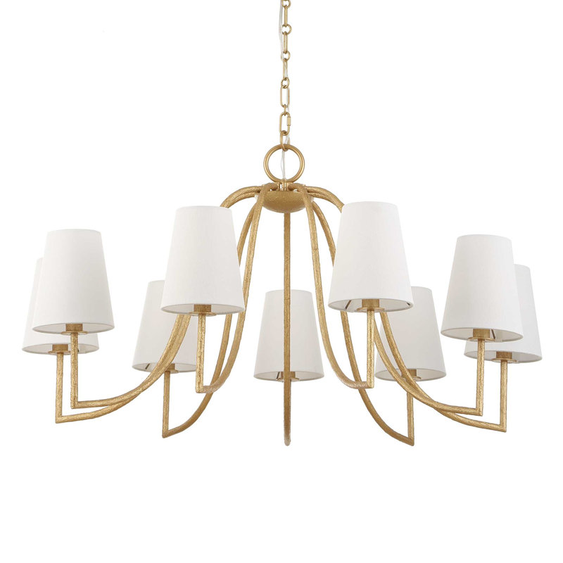 Lustre doré 9 lumières Uttermost Seville