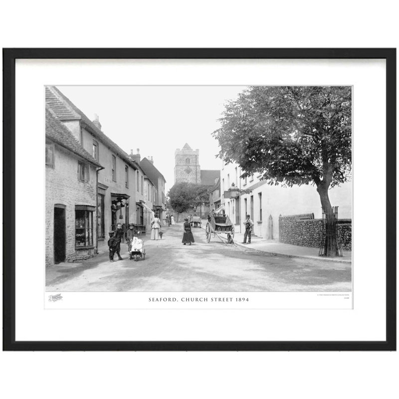 Seaford, Church Street 1894 by Francis Frith - Single Picture Frame Print, 28cm H x 36cm W x 2.3cm D