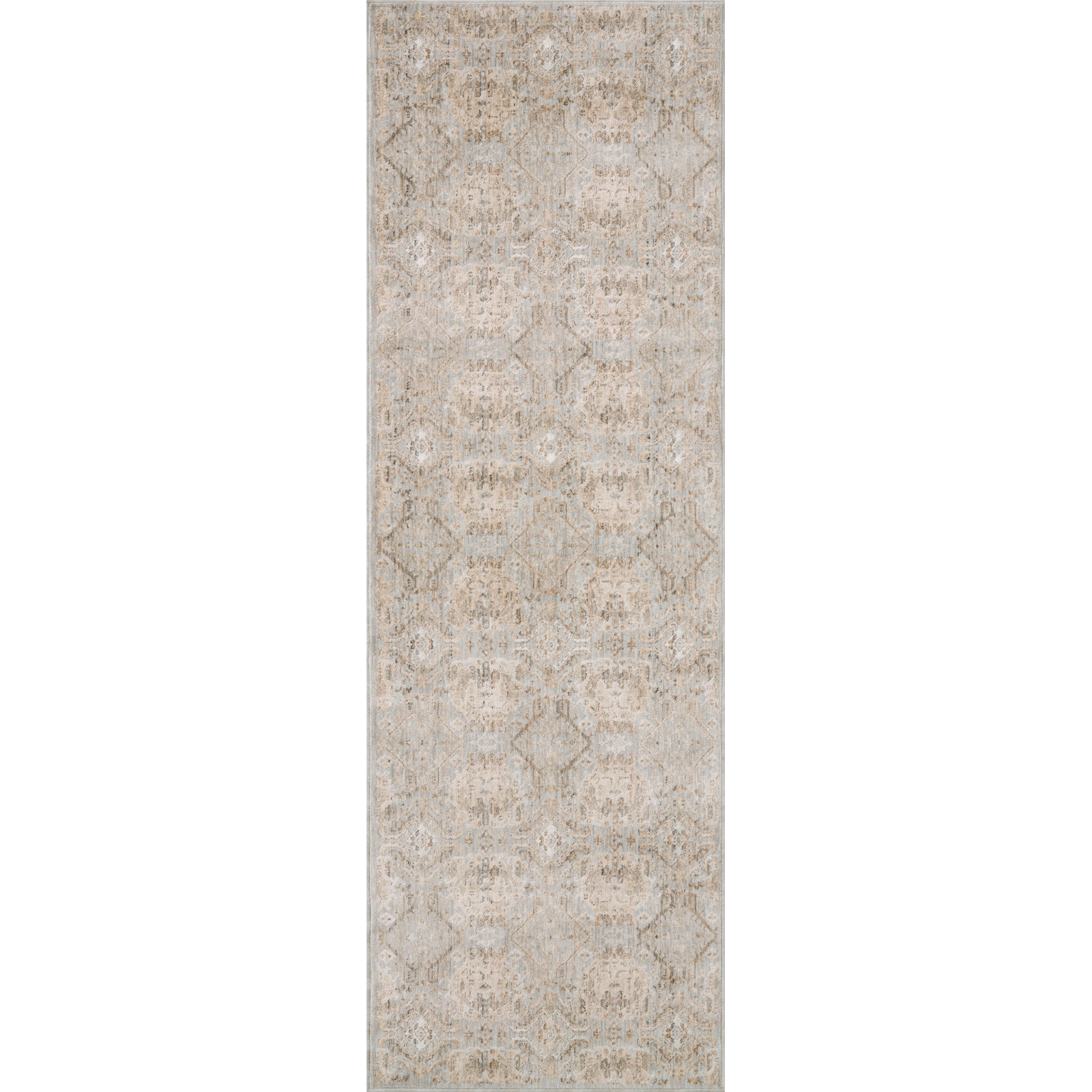 Amber Lewis x Loloi Zuma Silver / Multi Area Rug, Square 1'6"