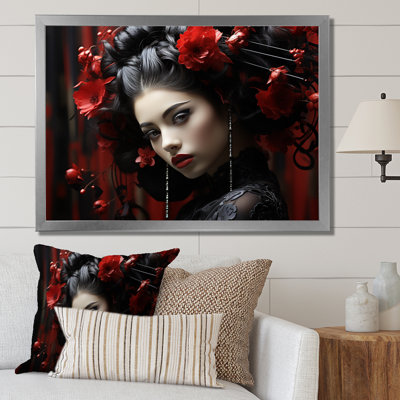 Japon Art Geishas Grace Portrait I - Art mural japonais, salon