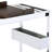 Rectangular Finish Serving Cart, 2 Open Compartments For Storage, Wine Bottle Rack And Stemware Display Shelf Metal Storage Compartments, Stand