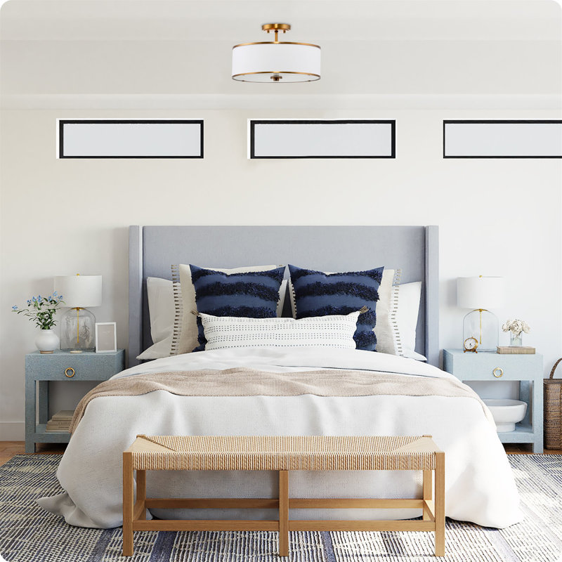 Razik Fabric Semi Flush Mount