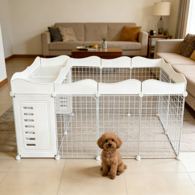 Parc multi-animaux - Cage à chat pliable en métal