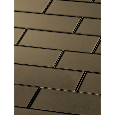 Forever Matte 3 in. x 12 in. Diamond Grade Glass Straight Edge Subway Decorative Kitchen & Bathroom Wall Tile
