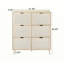 Étagère à chaussures élégante en rotin à 6 portes, armoire de rangement autoportante moderne avec dispositif anti-déversement, sécurité accrue-437596323