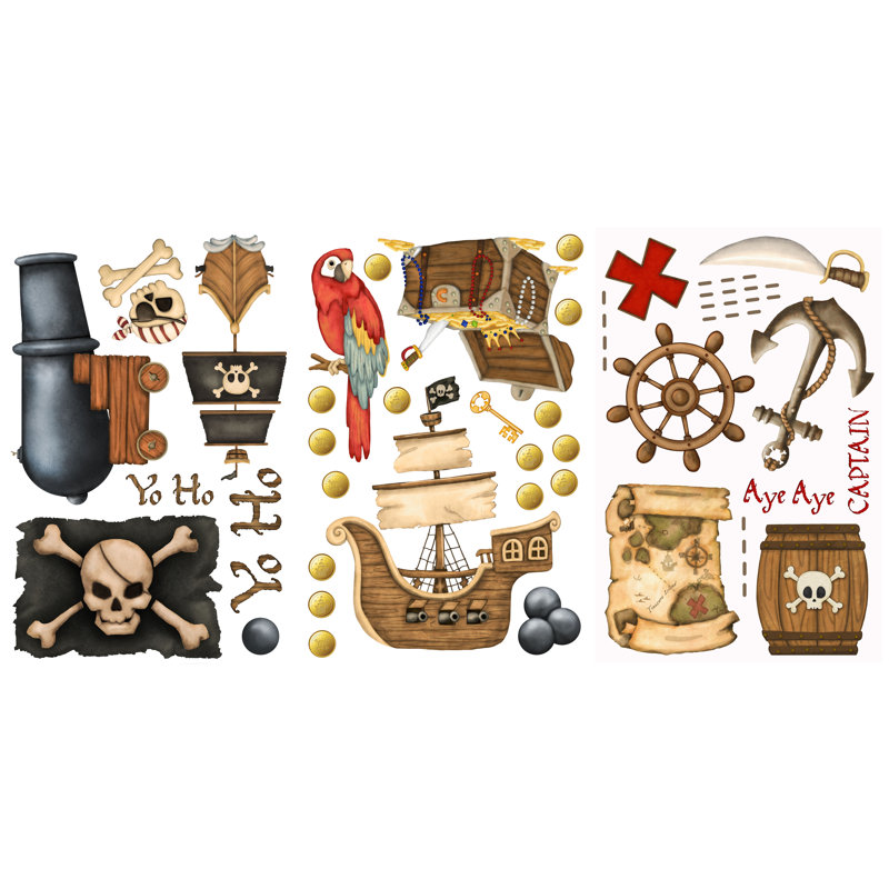 Décalcomanie murale super jumbo appliqué de pirate