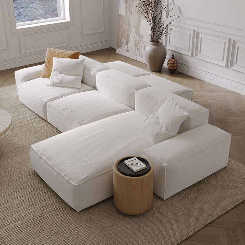 Modular Wabi-Sabi Washable Linen Sofa