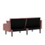 Futon canapé-lit en velours avec 2 coussins