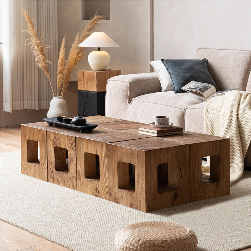 Ensemble de tables basses 8 pièces, H 15,75 po x L 47,24 po x l 23,62 po