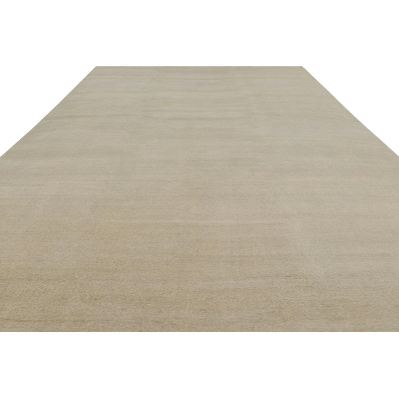 Rug & Kilim’S Oversized Contemporary Textural Solid Rug In Beige Tones
