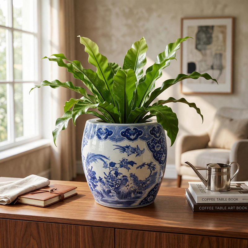 Round Ceramic Planter