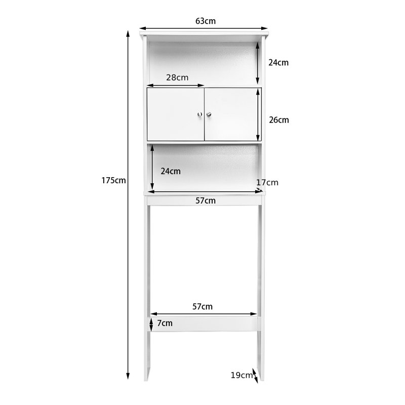 Elisias Freestanding Over the Toilet Storage