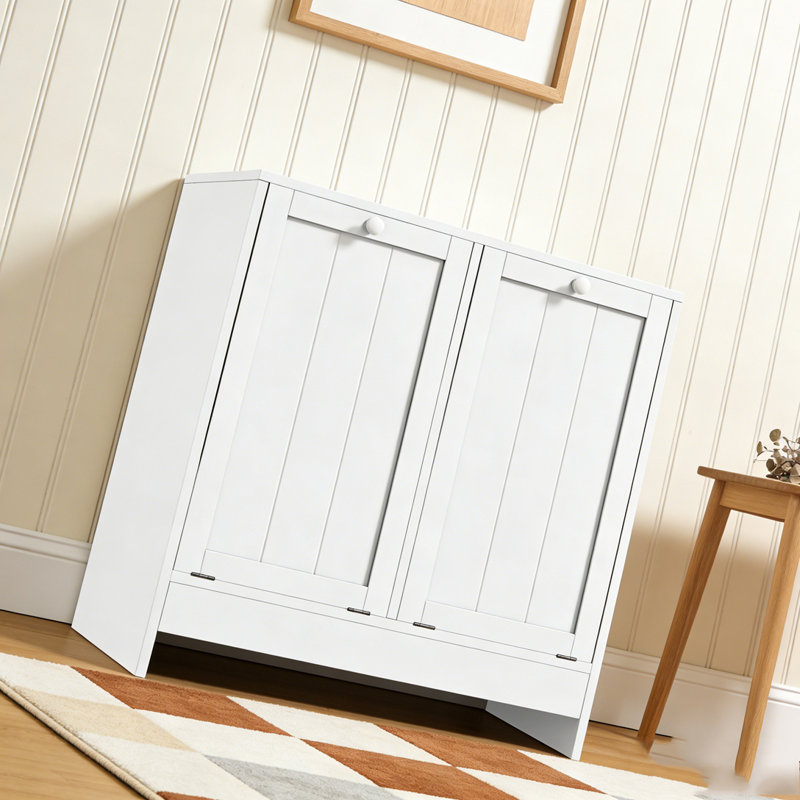 Hidden Laundry Hamper Cabinet