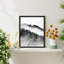 «Misty Forest noir et blanc chaîne de montagnes» sur papier-98266206-98266207
