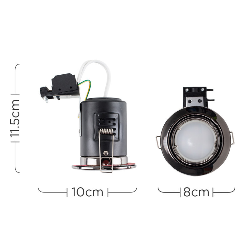 Diep Recessed Lighting Kit, Black Chrome