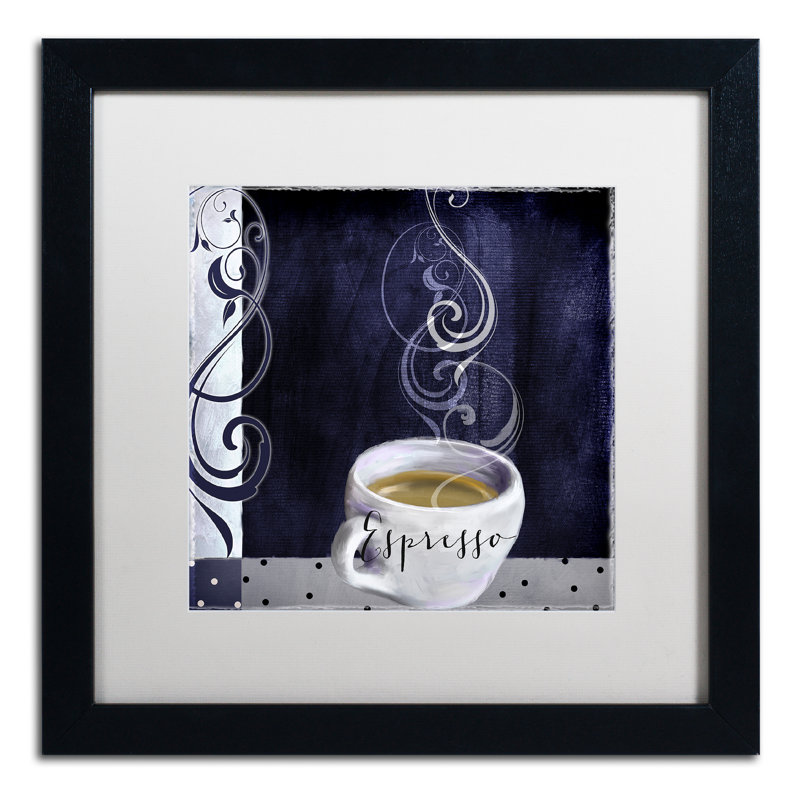 « cafe blue iv » par encadré, impression Jadaya, Blanc, H 16 po x l 16 po x P 0,5 po