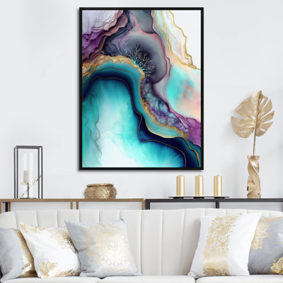 " Blue Purple Abstract Geode III "