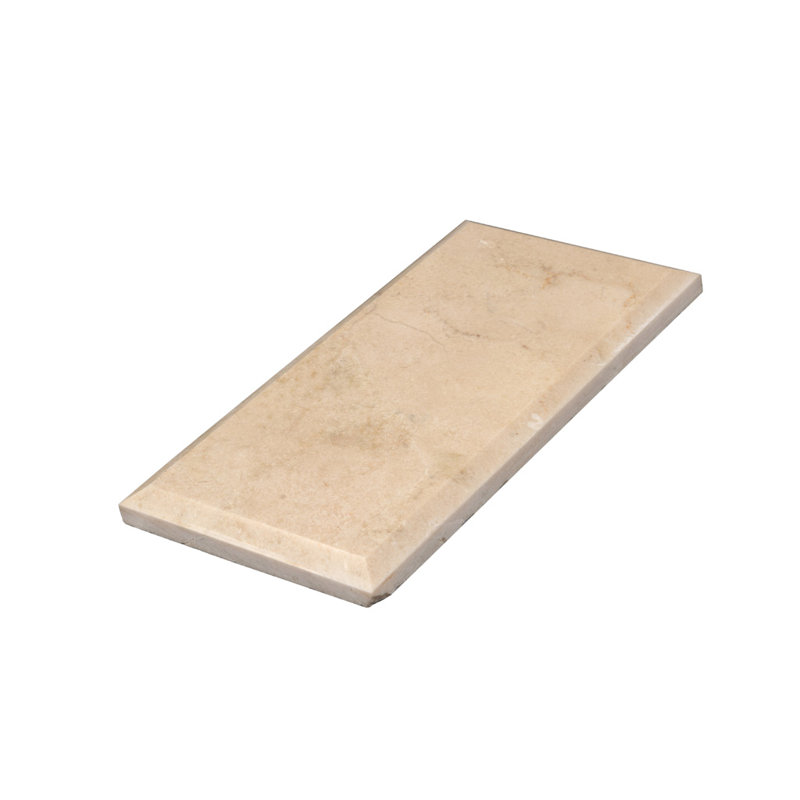 3" X 6" Beveled Marble Subway Tile, Beige/Yellow