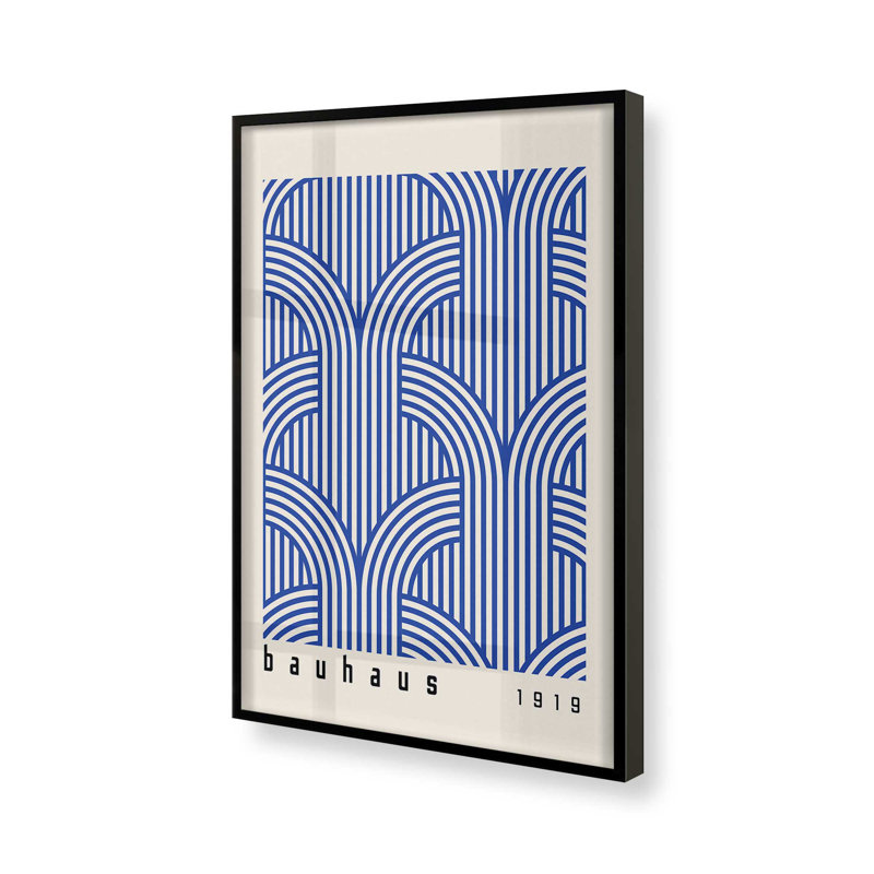 Bauhaus Abstract Arches, H 11 po x l 9 po, Noir