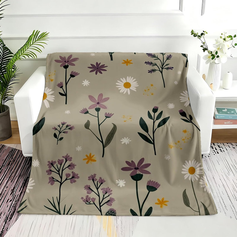Jeté Whimsical Floral Daisies, 40" L x 30" W