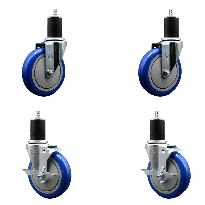 Ensemble de roulettes extensibles en Poly