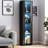 Spacious Black Cabinet With Aluminum Strip - Finish And Storage Side Enthusiastic Lamp Options Available 47.99lbs
