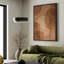 Art mural encadré sur toile - Motifs géométriques abstraits bruns pour chambre à coucher - 24 po-558481129-558481130