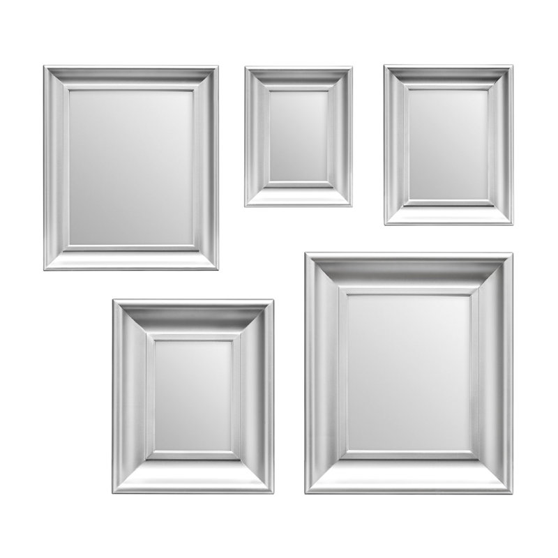 Flat Wall Mirror, Silver