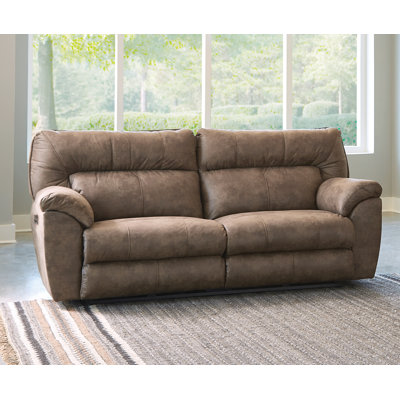 90" Power Recline Upholstered Sofa with USB Charging Ports