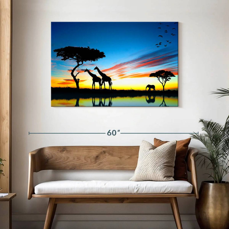 Safari africain Brampt, H 30 po x l 45 po