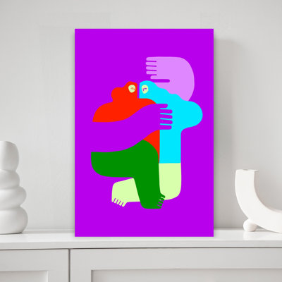 Dashiell Contemporary Art Abstract Bold Colorful Wall Art - Wrapped Canvas Print