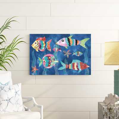 " Boho Reef Fish III " by Wild Apple Portfolio Painting Print