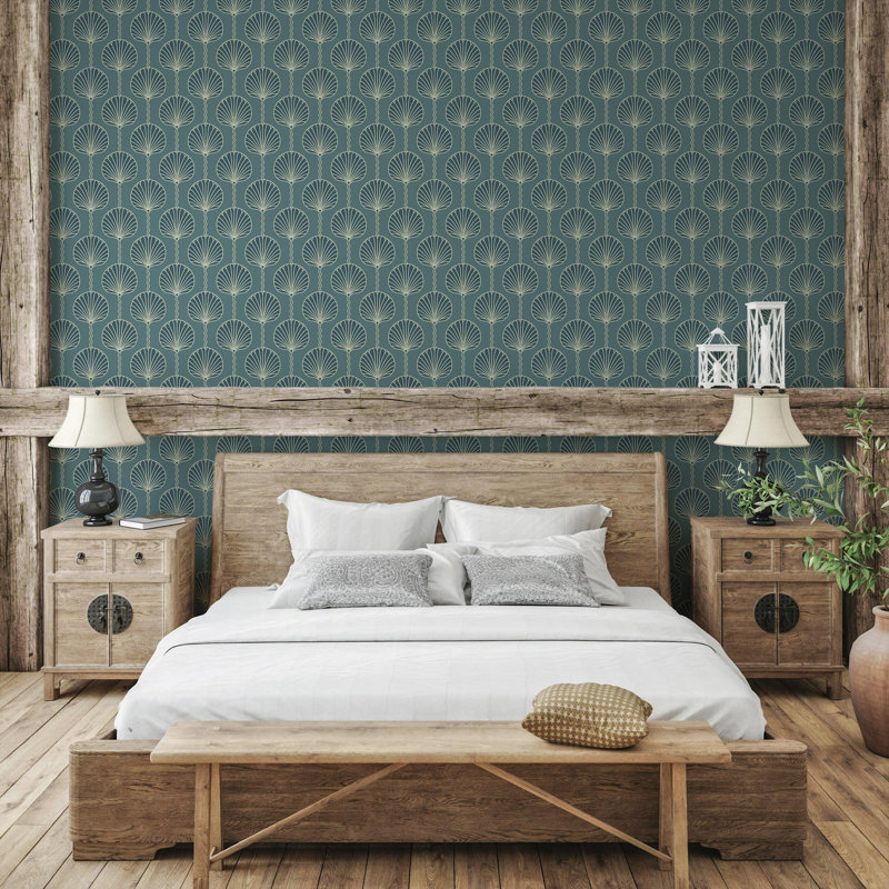 Papier peint Deco Lily - Dolphin Blue