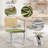6 - Person Dining Table Sets With 70.8'' Oval Dining Table & 4 Upholstered Rattan Dining Chairs-573132505-573132502