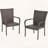 Set of 2 Stackable PE Wicker Chairs – Transitional Style, Fully Assembled
