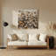 Art mural en métal beige Birds House-1978638718