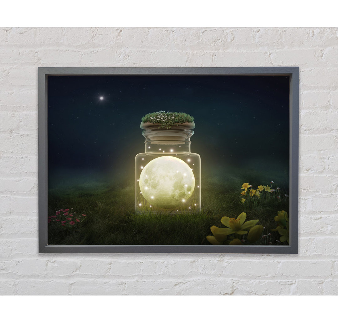 Moon In A Jar - Einzelner Bilderrahmen Kunstdrucke auf Leinwand